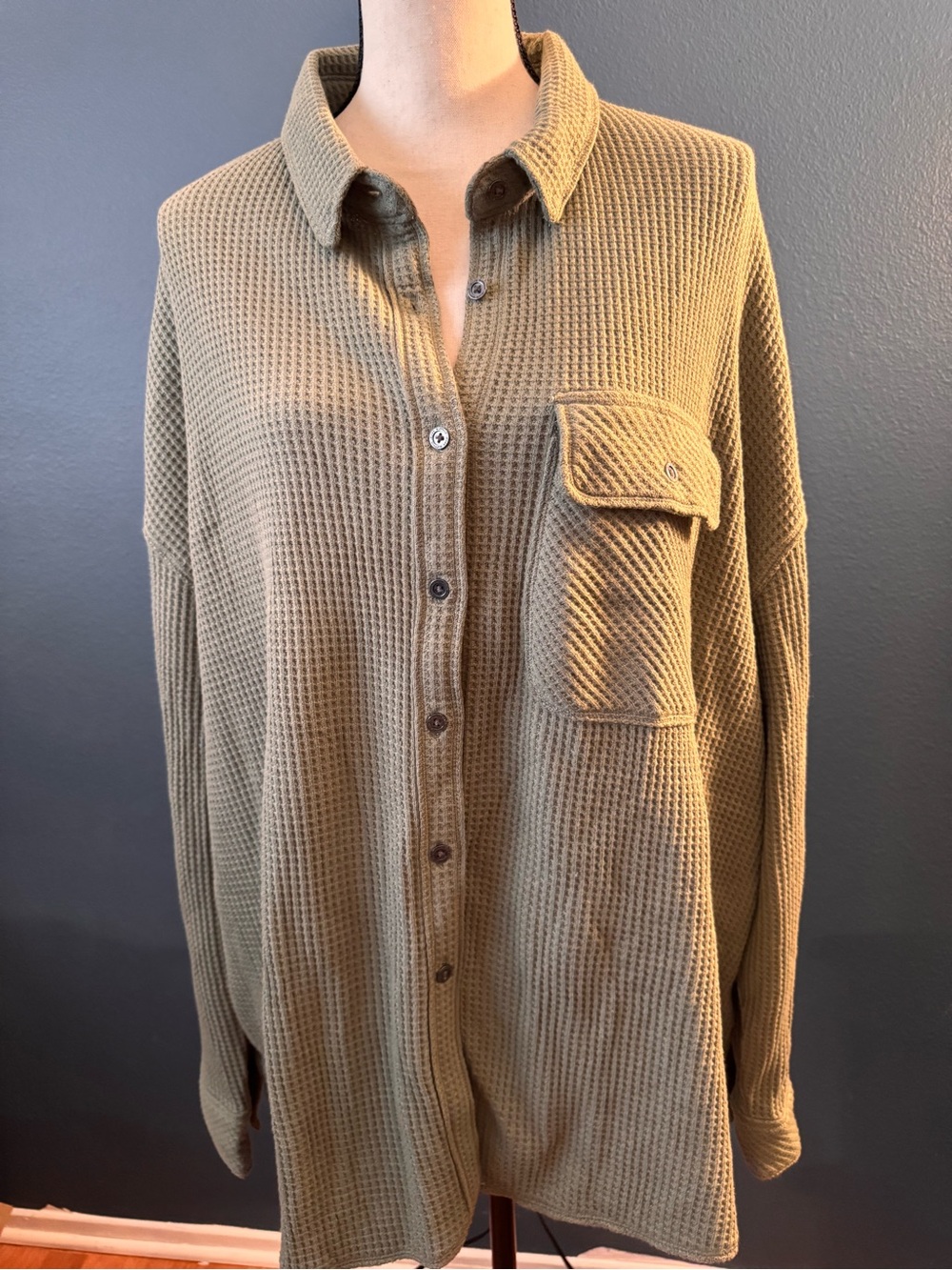 Buffalo Olive Green Knit Pullover